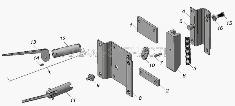 9674-3919040 Замок с защелкой  